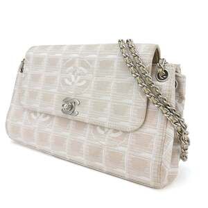 CHANEL Cream Shoulder Bag